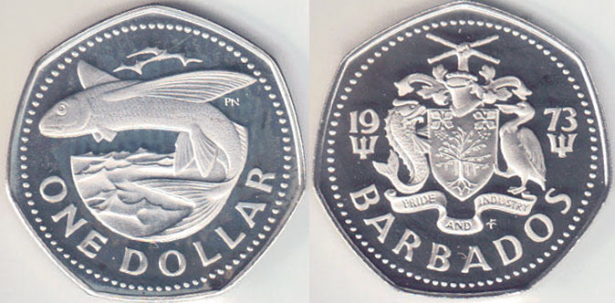 1973 Barbados $1 (Proof) A003061